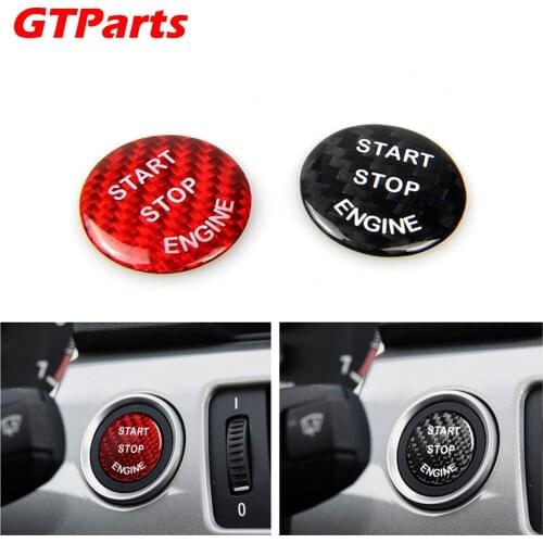 Carbon Fiber Sticker Car Engine Start Stop Button Decor Cover Sticker For BMW E60 E87 E90 E91 E92 E93 F20 F21 F22 F23 F30 F31