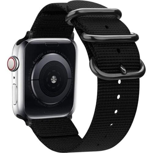 YAZHIDA Nylon Band Compatible with Apple Watch Band 44mm 42mm 40mm 38mm, Lightweight Breathable Woven Nylon Sport Wrist Strap wi