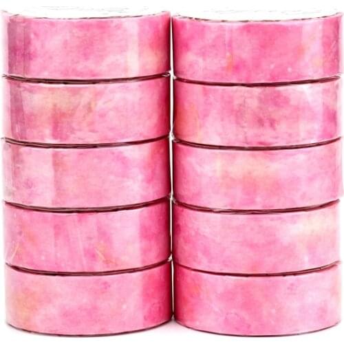 NEW 10pcs/Lot Decorative Cute Pink Starry Sky Galaxy Washi Tapes Paper Scrapbooking Stickers Adhesive Masking Tape Papeleria
