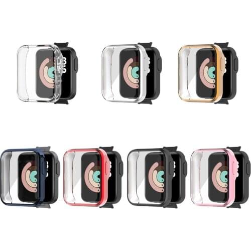 OOTDTY Soft Colorful Watch Protector Case Screen Protective Cover Skin Shell for Xiaomi Mi Watch Lite Redmi Watch Accessories