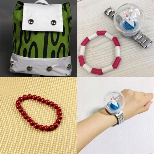 One Piece Portgas D. Ace Cosplay Props Large Bead Necklace Bracelet Log Pose Bag Cosplay Pointer Watch Accessories Halloween