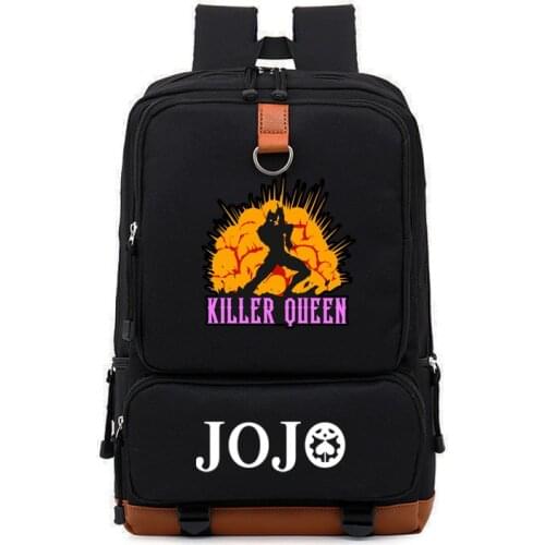 JoJo Bizarre Adventure Killer Queen Backpack Shoulder travel School Bag Bookbag for teenagers Casual Laptop Bags Lumino