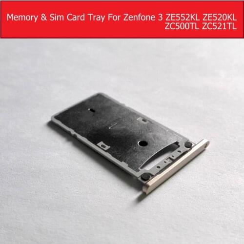 Sim Card Tray Slot For Asus Zenfone 3s MAX X00GD zc521tl Memory card Connector Holder For Zenfone 4 ZC500TL Sim-card Adapter