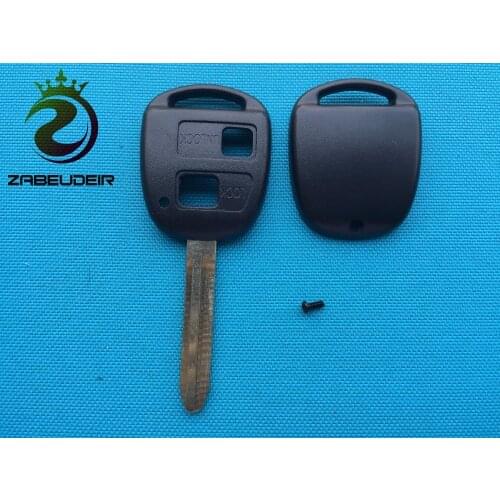 1Pcs Replacement Case For Toyota Corolla Camry Celica Rav 4 Yaris Prado 2 Buttons Remote Key Fob Blank Shell Uncut Blade No Logo