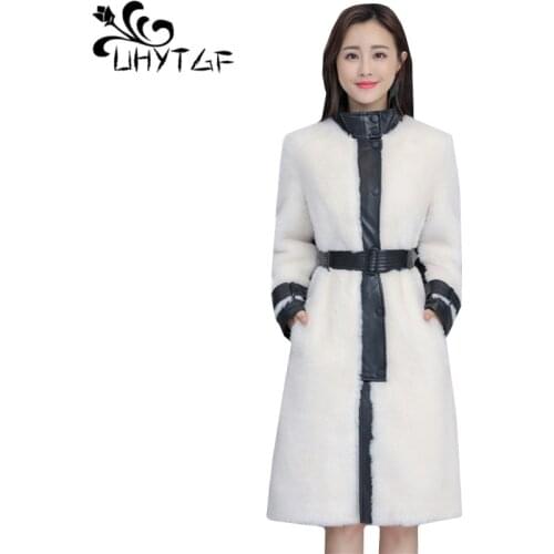 UHYTGF Fur Coats With Collar
