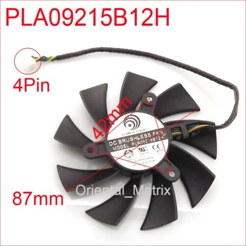 PLA09215B12H 12V 0.55A 87mm 4Wire 4Pin Fan For MSI HD6870 N560 570 580GTX Graphics Card Cooling Fan