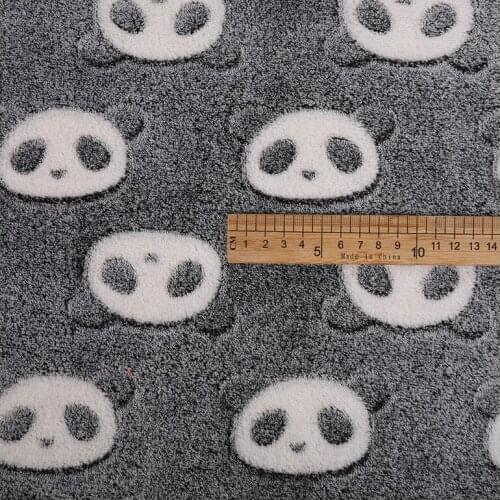 Winter Double sided panda coral flannel fabric velvet panda printed bear DIY blanket pillow Sleepping Dress cloth