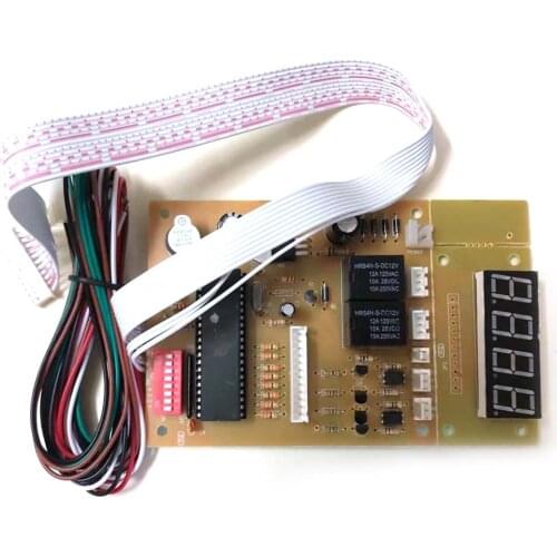 4 digits 12V Time Control Timer Board With Wire harness for arcade cabinet coin acceptor selector, pump water, washing machine