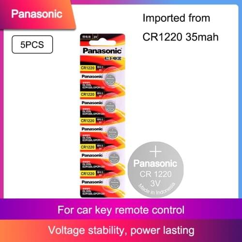 5PCS/LOT Panasonic CR1220 CR 1220 ECR1220 GPCR1220 BR1220 LM1220 DL1220 3V For Watch Remote Button Cell Lithium Battery