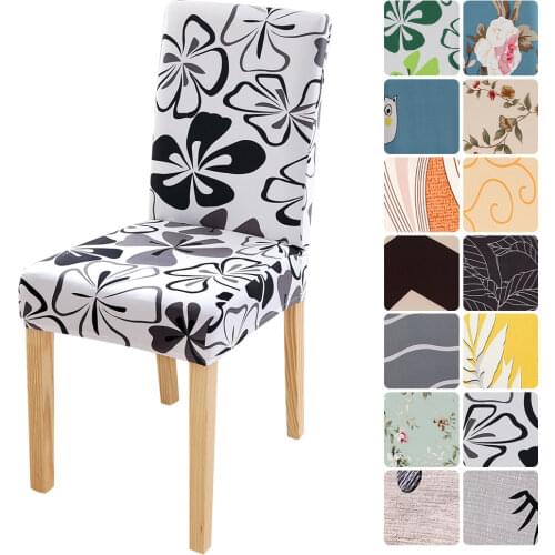 6pcs Dining Chair Cover Stretch Protector Seat Slipcover Elastic Washable Stretch High Back Slipcovers For Home Banquet