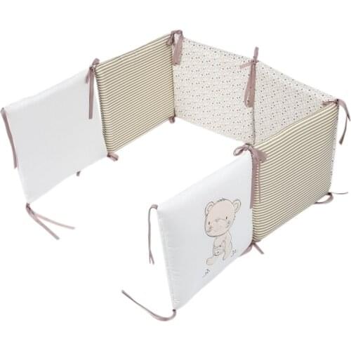 6Pcs Baby Bed Protector Crib Bumper Pads Baby Bed Bumper in the Crib Cot Bumper Safety Cotton Blend Baby Bedding Set Rail