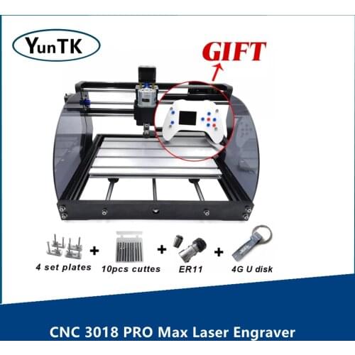 CNC 3018 PRO Max Laser Wood Engraver CNC Router Machine GRBL ER11 Hobby DIY Engraving Machine for Wood PCB PVC + Offline