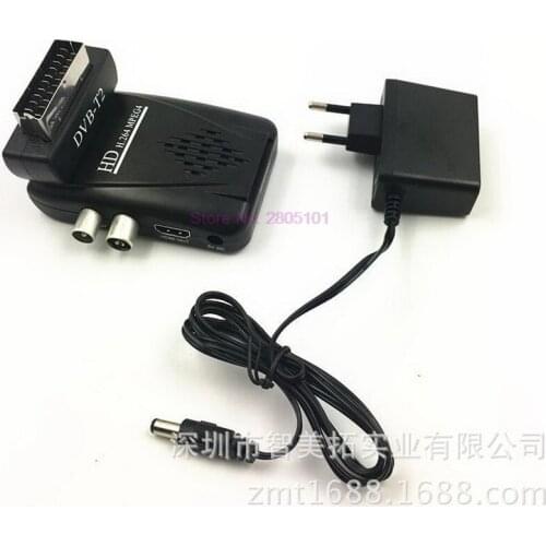 Dhl or fedex 50pcs QS610 DVB T2 Terrestrial Receiver H.264 1080P Digital HD Scart Terrestrial Receiver TV Box USB SD HDMI IR