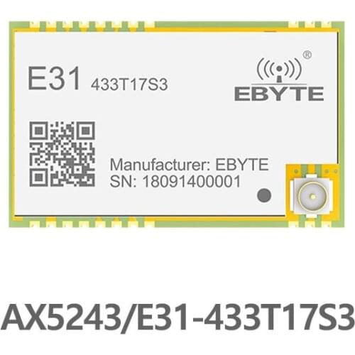E31-433T17S3 AX5243 433MHz TCXO IoT UART Wireless Transceiver IPEX Stamp Hole Connector WOR Transmitter and Receiver Module