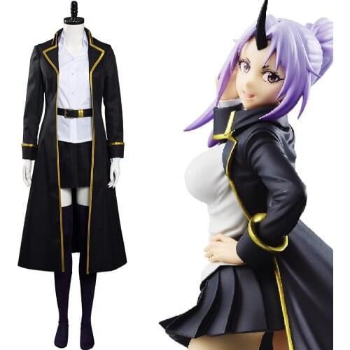 Anime That Time I Got Reincarnated as a Slime Shion Cosplay Costume Adult Trench Coat Suit Halloween Carnival Suit