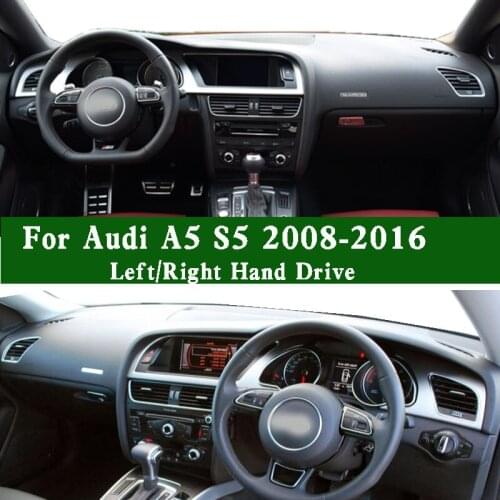 Fits Instrument Dashboard Dashmat Pad For Audi A5 S5 8T3 8TA 8F7 2008-2016 Non-slip Sun Shade Dash Mat Carpet Left Right Drive