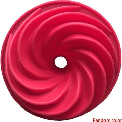 Random Color Kitchen Bakeware Swirl Shape Silicone Cake Moulds Pan DIY Cookies Desserts Baking Mold Pastrye Cake Decorating Tool