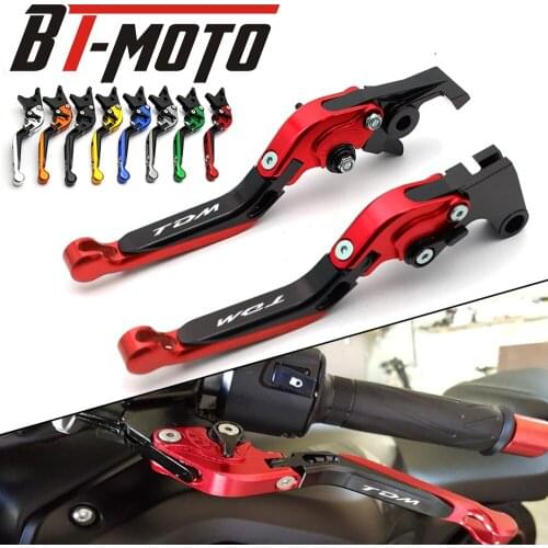 Laser Logo Folding Extendable Adjustable Motorcycle Brakes Clutch Levers For YAMAHA TDM900 2012-2014 TDM 900 900A 2006-2010