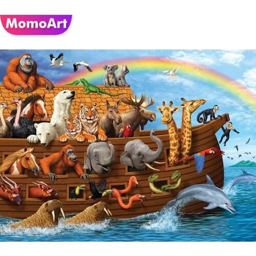 MomoArt 5D DIY Diamond Embroidery Tiger Full Square Diamond Painting Horse Animal Cross Stitch Mosaic Home Decorations