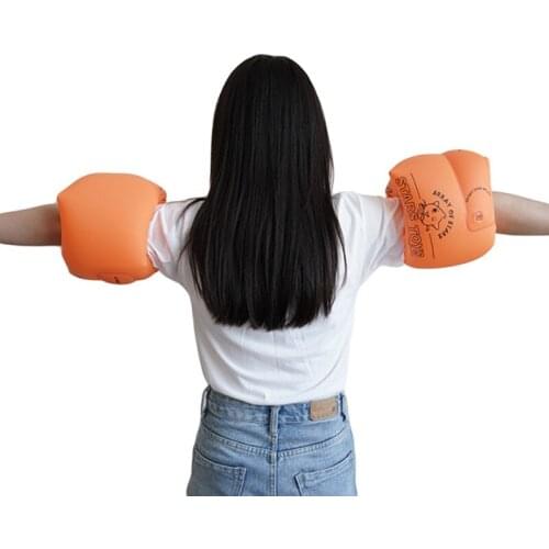 1 Pair Inflatable Swim Arm Bands Flotation Sleeves Swimming Circle Floats Tube Armlets For Adults Bands PVC Floatation Sleeves