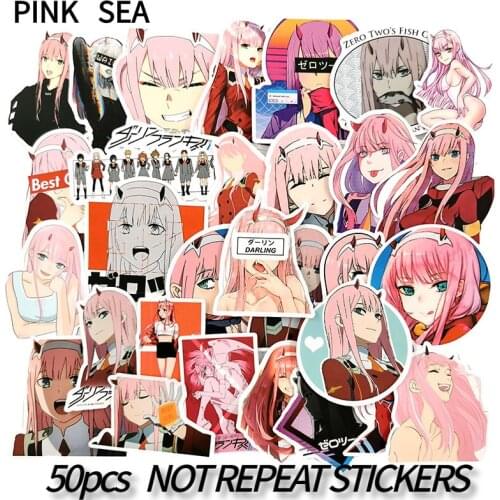 10/30/50 Pcs/pack DARLING In The FRANXX 002 Anime Stickers For Motorcycle Skateboard Refrigerator Laptop Bicycle Photo B