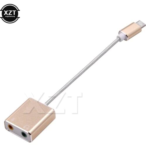 Newest 3.5mm Type C Adapter Audio Card USB-C to Jack 3.5mm Earphone Micphone USB Type-C External Sound Card for Macbook