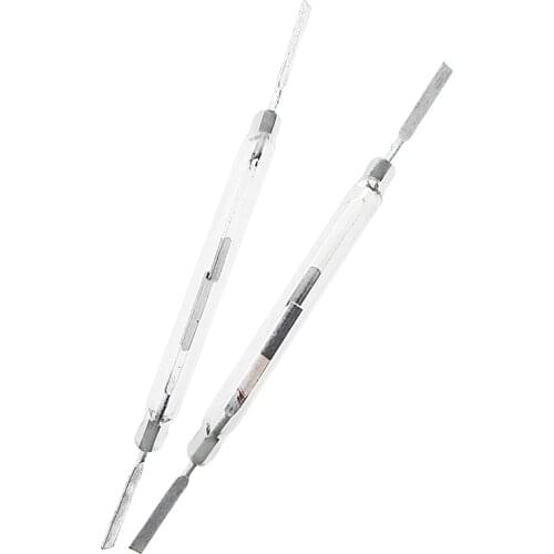 New 10PCS/LOT Reed Switch 5X50MM White Glass 2A Normally Open (Made in China)