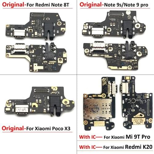 Original USB Charger Charging Dock Port Connector Flex Cable For Xiaomi Redmi Note 8T Note 9S / 9Pro poco X3 Redmi K20 / Mi 9T