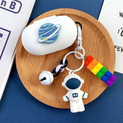 Cute Astronaut Silicone Cover for Samsung Galaxy Buds / Buds Plus Bluetooth Earphone Case Charging Box Bag for Galaxy Buds Buds