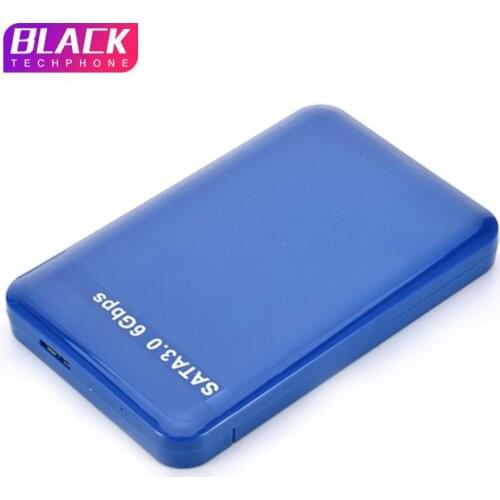 Blue 2.5" USB3.0 SATA3.0 HDD Hard Disk Drive External HDD Enclosure Case Tool Free 6 Gbps Support 3TB UASP Protocol