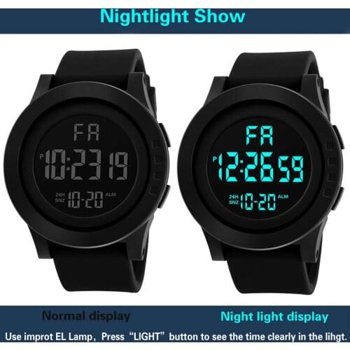Sport Men Watches Calendar Digital Led Display Waterproof Multifunction Watch Male Electronic Wrist Clock Reloj Hombre Homme