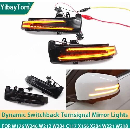 Dynamic Turn Signal LED Light Side Mirror Indicator For Mercedes Benz W204 CLA A B C E S GLA GLK CLS Class W176 W212 accesorries