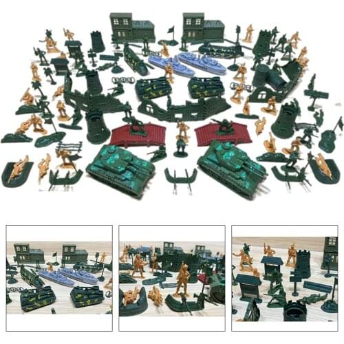 Pack of 139 Men Soldier 5cm Action Figures Set Kids Plastic Toy Model