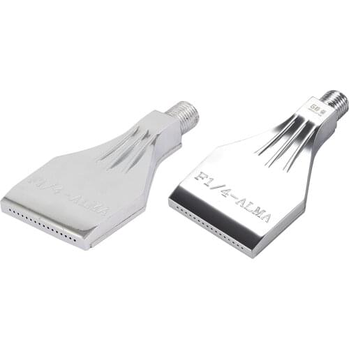 Uxcell 1-2pcs Flat Nozzle G1/4 Thread Aluminum Alloy Air Blow Off Flat Jet Nozzle