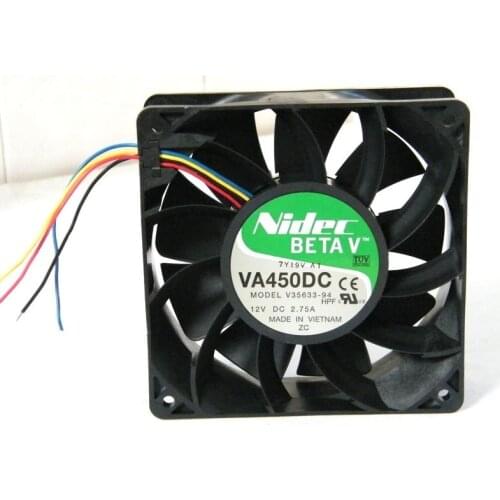 V35633-94 DC 12V 2.75A 12CM 12038 120x120x38mm 4 Line Dual Ball Bearing Cooling Fan