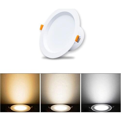 LED Recessed Downlights Ceiling Spot Lamp 3000K/4000K/6000K 3W 5W 7W 9W 12W 15W 20W 110V 220V Living Room Kitchen Lamp