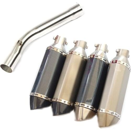 Escape Motorcycle Exhaust Mid Connect Pipe And 51mm Muffler Stainless Steel Exhaust System For Yamaha R6 1998-2005