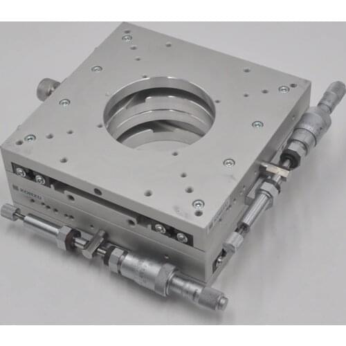 YM16A-S1-1B KOHZU manual XY axis two-dimensional transmissive thickness adjustment fine adjustment slide aluminum alloy