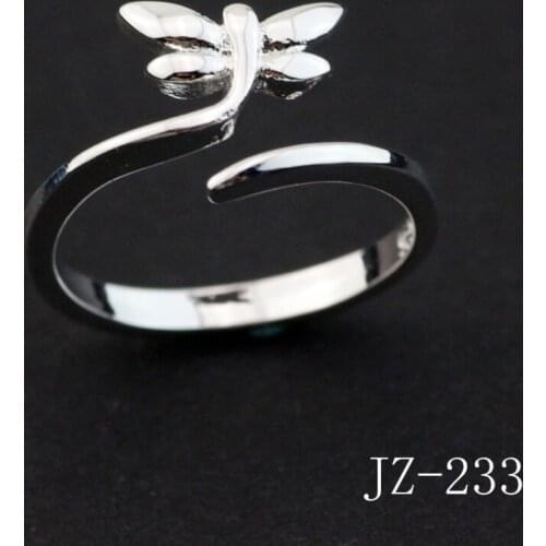925 Sterling Silver Color Wedding Rings For Women Party Gift Fashion Dragonfly type Ring Open Ring JZ 026