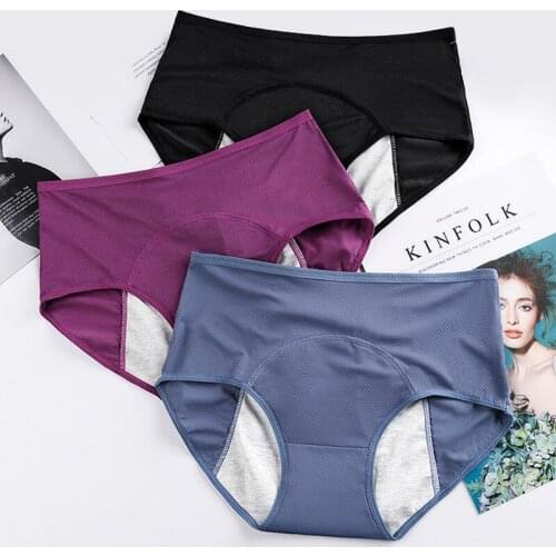 1pcs Leak Proof Menstrual Panties Physiological Pants Women Underwear Period Cotton Waterproof Briefs Plus Size Female Lingerie