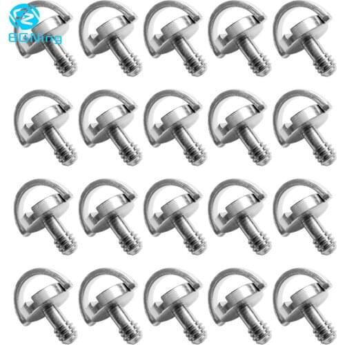 20PCS 1/4 3/8inch Camera Screw for Quick Release Plate Folding C-ring Adapter for DSLR Camera Tripod Monopod Ball Head
