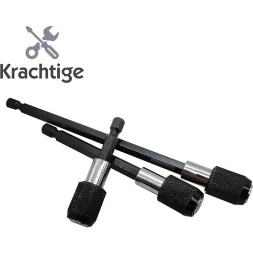 3Pcs Magnetic Screwdriver Extension Bit Set Quick Release 1/4 Hex Shank Tools Set Drill Bits Holder 60mm 100mm 150mm