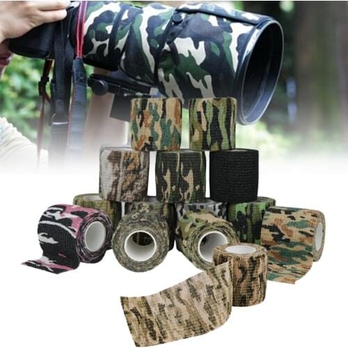 4.5m Non-Woven Car-styling Stickers Retractable Camouflage Tape For Bike Bicycle Hunting Riding Self-Adhesive Car Accessories