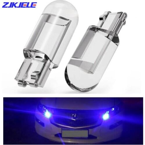 4X Newest Led W5W T10 COB Glass Car Lights Bulb Auto Automobiles Clearance Reading Dome Wedge License Plate Lamp DRL Styling 12V