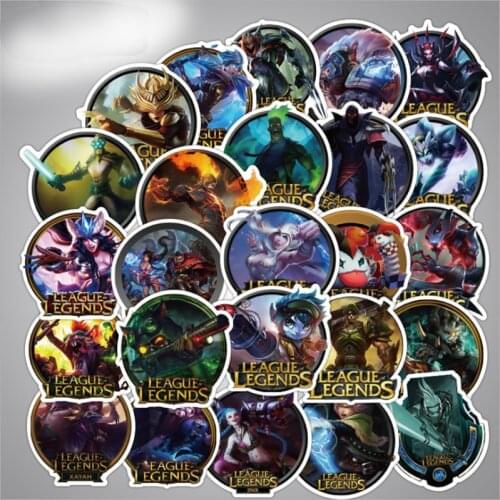 /50/100Pcs DIY LOL League Of Legends Heroes Game Stickers Room Decoration Wall Decor Laptop Luggage Living Room Wall Sticker