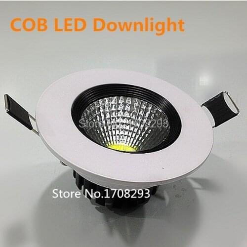 50pcs Dimmable,5W7W9W12W Adjustable angle COB LED Downlight,Shell color can be combined : white, black and silver 2year warranty