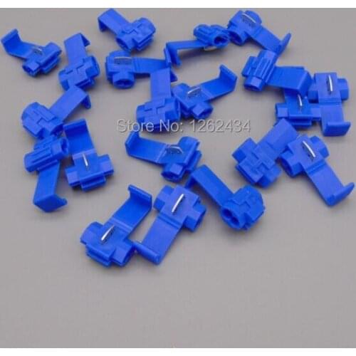 Free shipping 20PCS 0.75~2.5mm Connector 802P3 Blue Scotch Lock Quick Splice 18-14 AWG Wire Connector 3MB