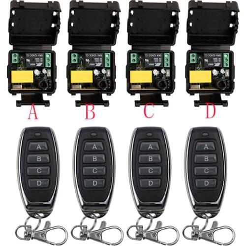 AC220V 1CH 10A RF Wireless Remote Control Relay Switch Security System Garage Doors Gate Electric Doors shutters