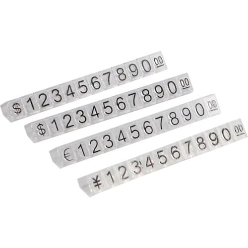 Black Number Price label for Jewelry Plastic Price stands Holder Price Tag