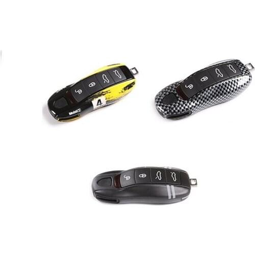 ABS Car Key Case For Porsche Boxster Cayman 912 Panamera Cayenne Cayman Macan Shell Cover Car Key Cover Case Protective